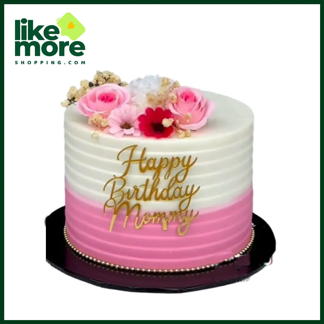 Caravan Fresh Flower Birthday cake - image 1