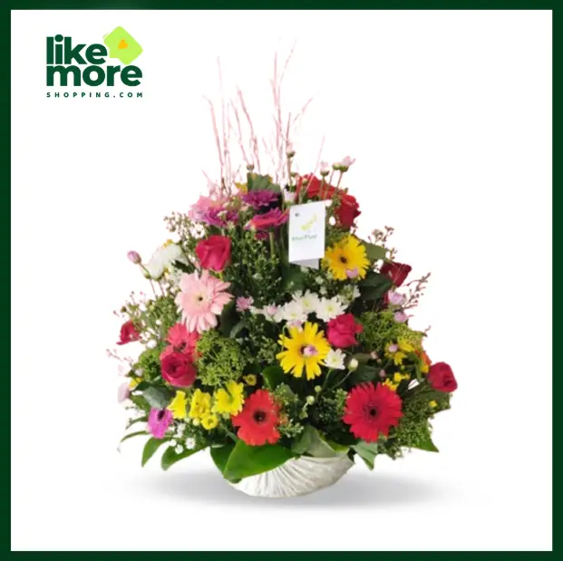 Colourful Gerbera Basket