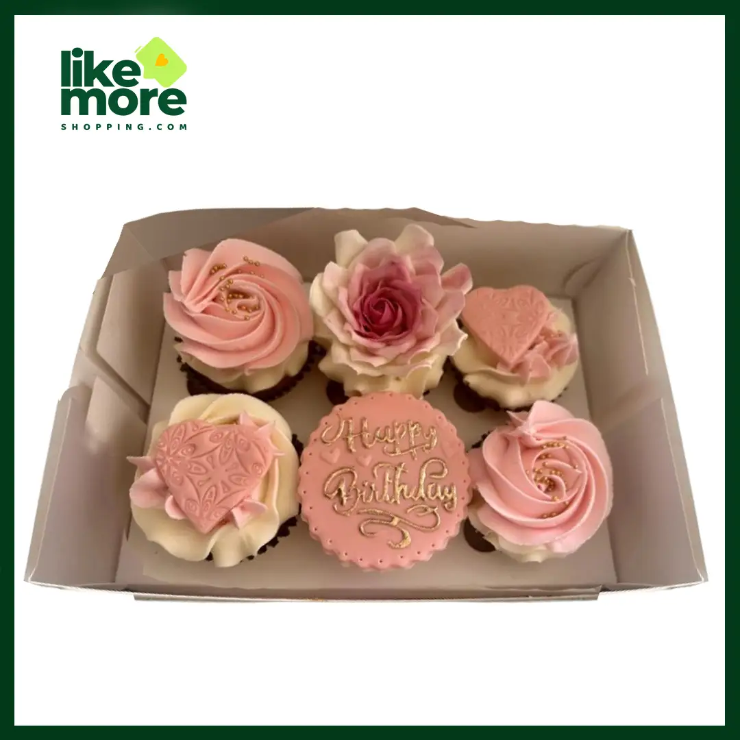 Floral Cupcakes Set of 6 - image 1