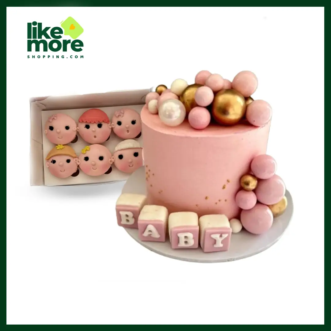 Baby Shower Cake and Cupcakes - image 1