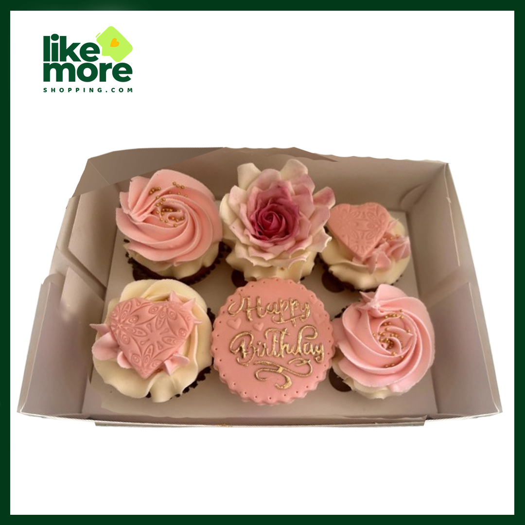 Floral Cupcakes Set of 6